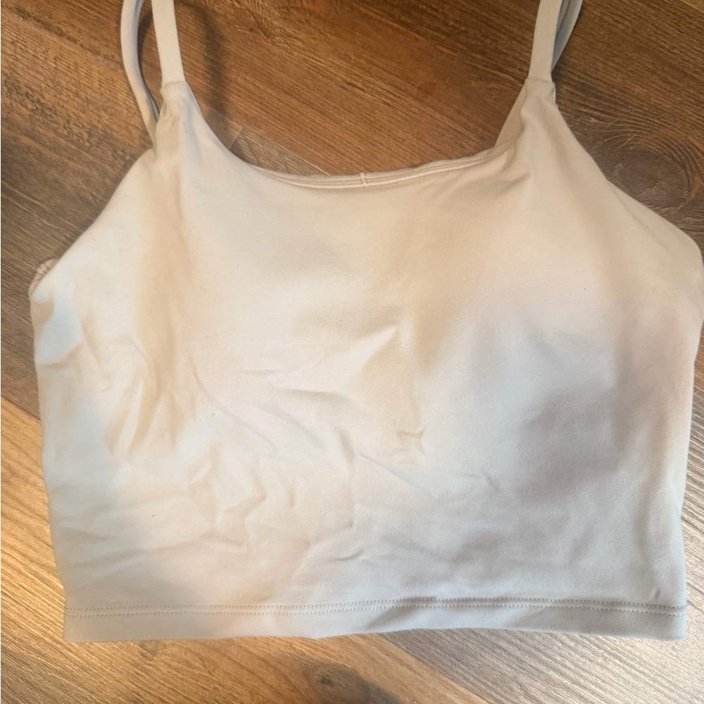 Paragon Fitwear Cream Bralette Tank with Thin Straps